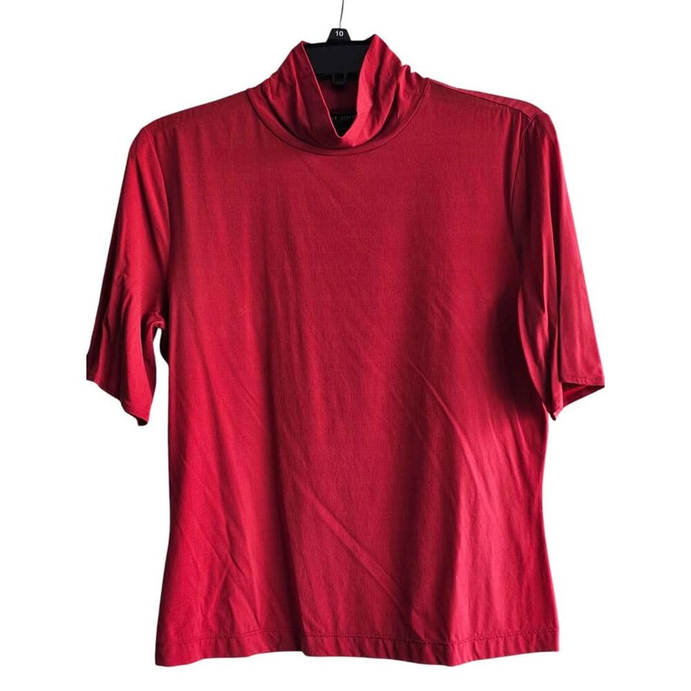 St. John Mock Turtleneck Stretch Top M